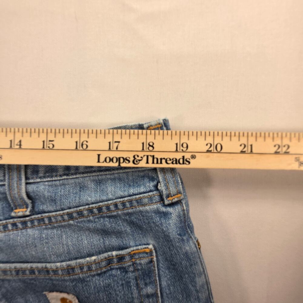 Carhartt Relaxed Fit Jeans Mens 38x30 Light Wash Distressed Workwear Denim Pants - Picture 5 of 14